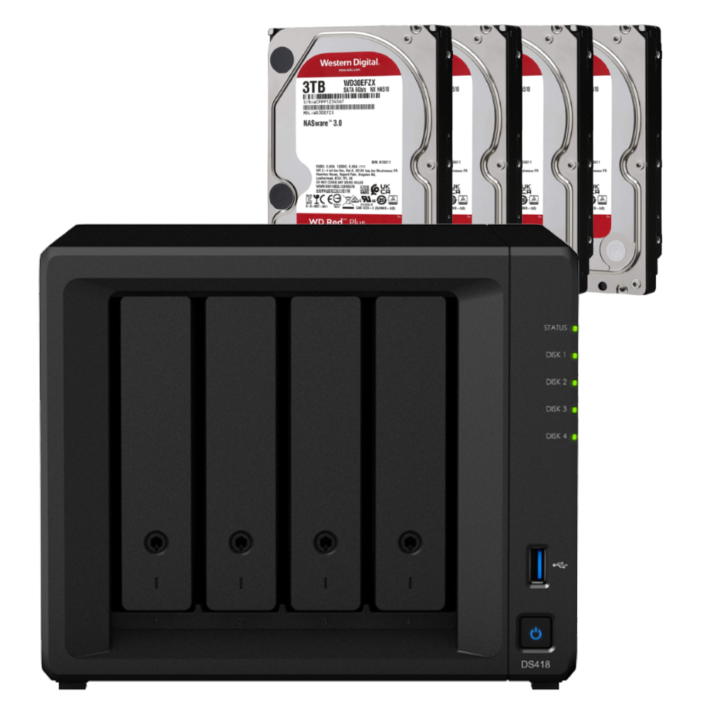 Synology DiskStation DS418 NAS 4x3TB